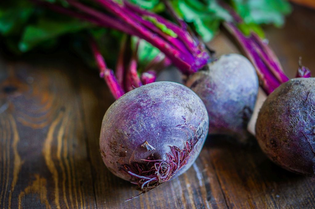 Beetroot on wooden background